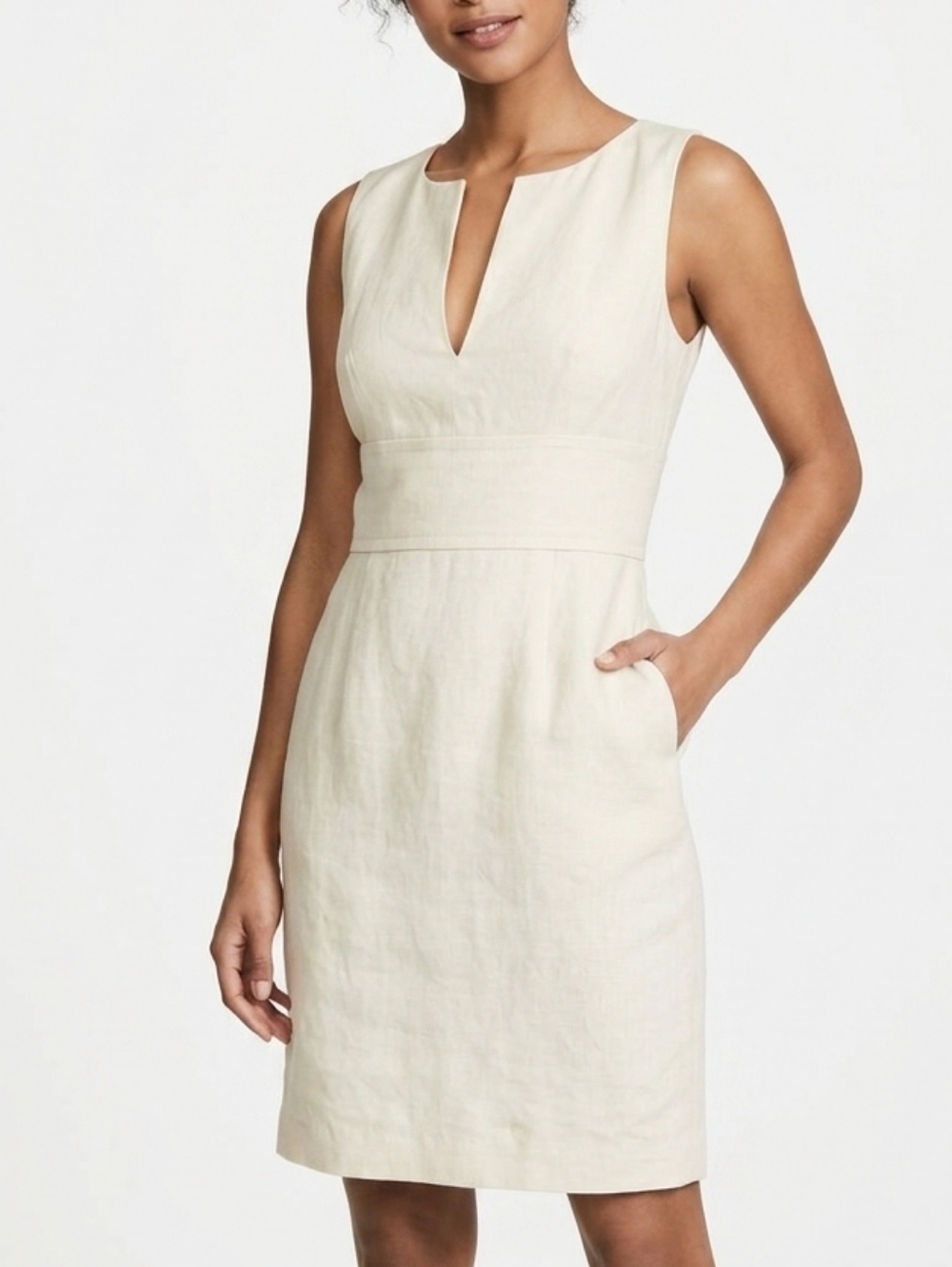 Sandra Angelozzi Ivory Linen Dress